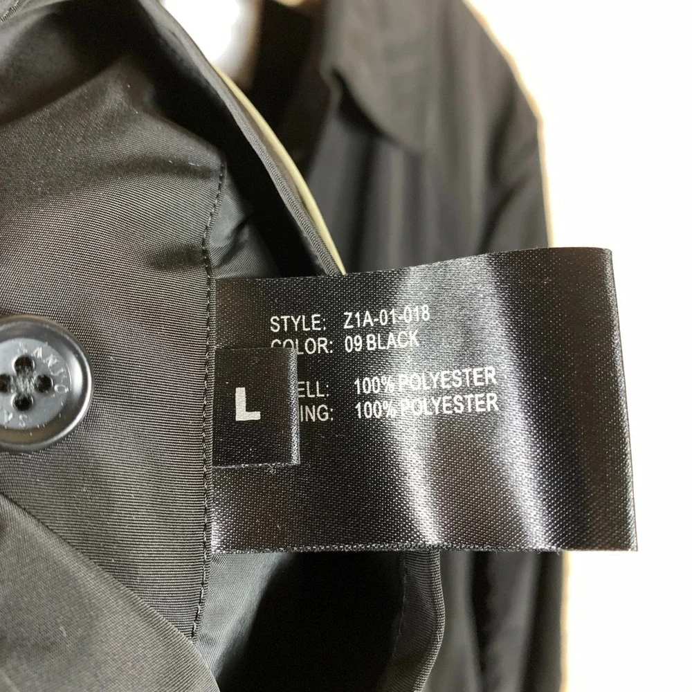 Sanyo Coat Women Large Black Car Coat Lightweight Utility Outerwear‎